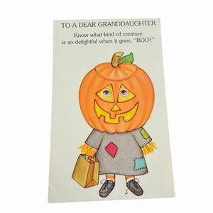 Vintage Sangamon Halloween Greeting Card for‎ Granddaughter